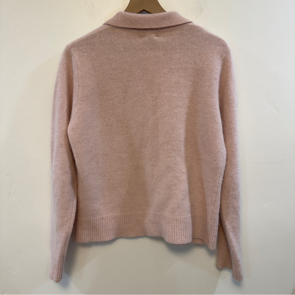 J. Crew Soft Pink Collared Button-Front Lambswool… - image 7